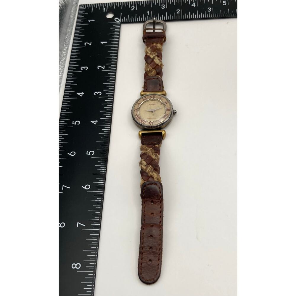 Rare VTG Fossil EC-6839 Watch 30mm - Fresh Battery - WR - Recycled Paper - Picture 12 of 14